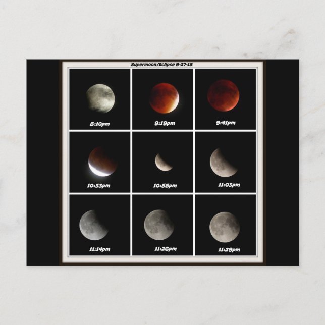 Cartão Postal Supermoon & Eclipse (Frente)