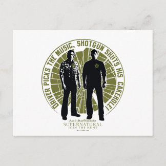 Cartão Postal Supernatural Winchester Brothers "Shotgun"