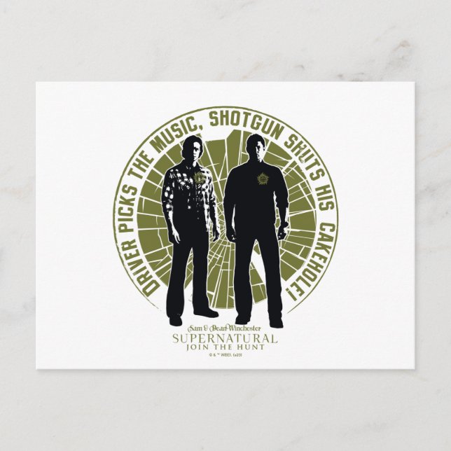 Cartão Postal Supernatural Winchester Brothers "Shotgun" (Frente)