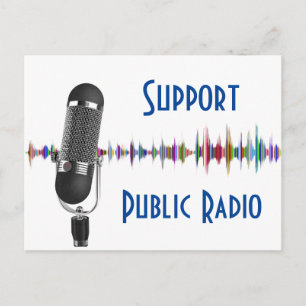 Cartão Postal Suportar Rádio Pública (Matte)