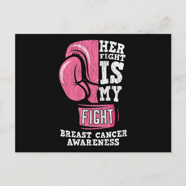 Cartão Postal Suporte à Família de Consciência do Cancer da Mama (Frente)
