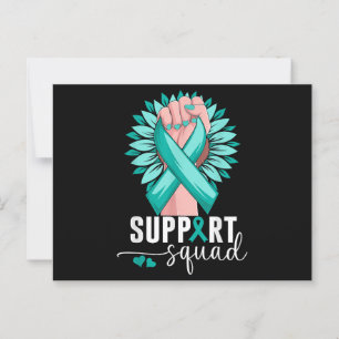 Cartão Postal Suporte a Teal e Whi de Sensibilização do Cancer C