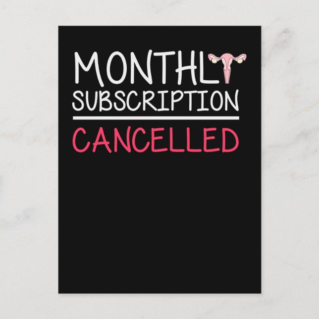 Cartão Postal Suporte de Histerectomia Engraçada Remoção do Úter (Frente)