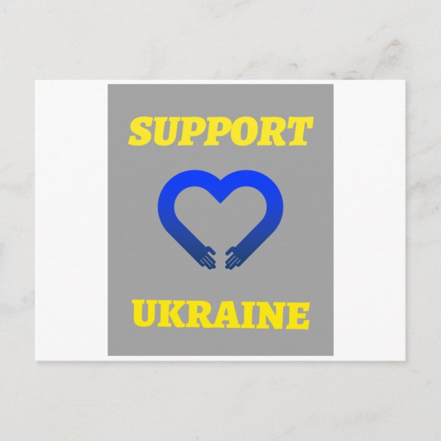 CARTÃO POSTAL SUPPORT UKRAINE (Frente)