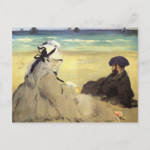 Cartão Postal Sur la plage 1873 por Edouard Manet