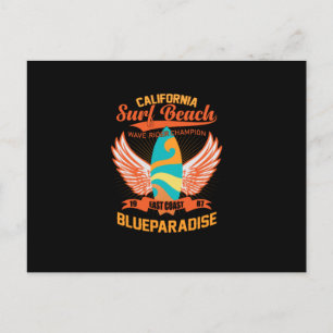 Cartão Postal Surf California - Surf de praia - Surfing-Vintage-