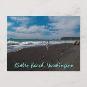 Cartão Postal Surf fishers Rialto Beach, Washington