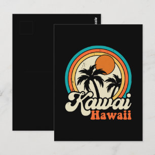 Cartão Postal Surfar Kawaii Havaí