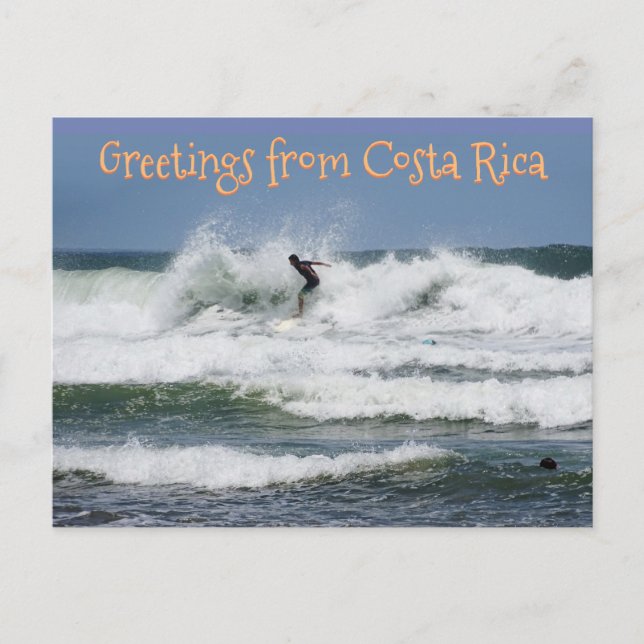 Cartão Postal Surfer Costa Rica (personalizável) (Frente)