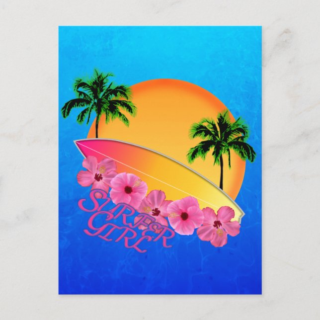 Cartão Postal Surfer Girl (Frente)