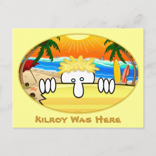 Cartão Postal Surfer Kilroy Postcard 2 (Frente)