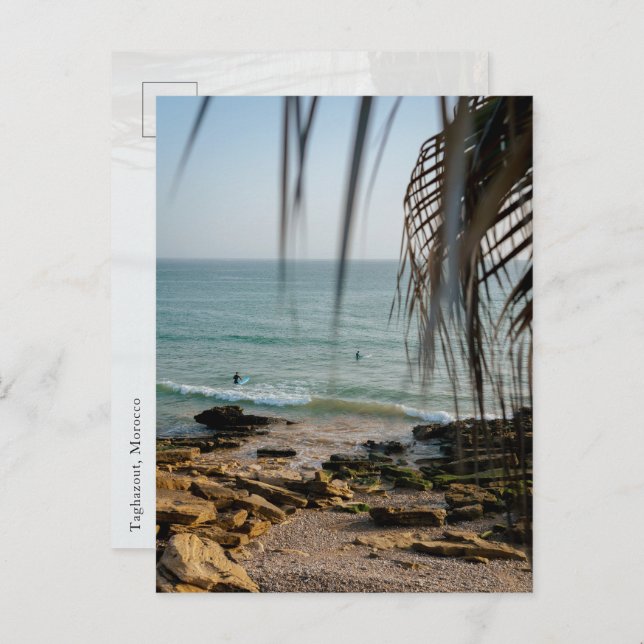 Cartão Postal Surfing in Taghazout Morocco (Frente/Verso)