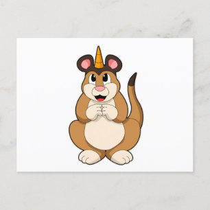 Cartão Postal Suricata com Chifre