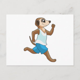 Cartão Postal Suricata praticando esportes