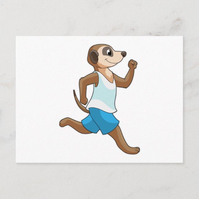 Cartão Postal Suricata praticando esportes (Frente)
