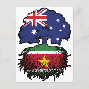 Cartão Postal Suriname Surinamese, Austrália, Raiz de Árvore Aus