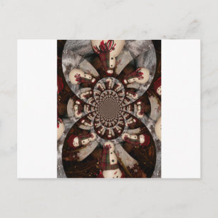 Cartão Postal Surpreendente Snowman