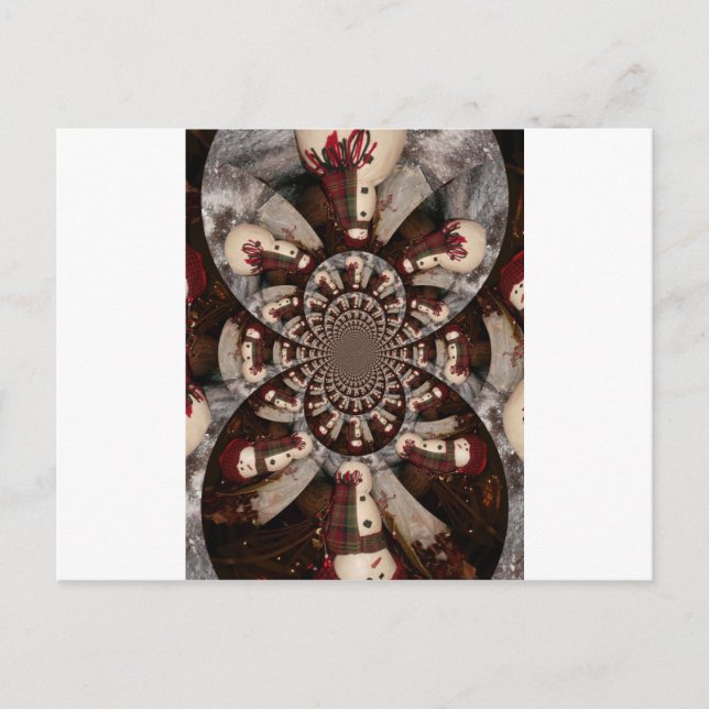 Cartão Postal Surpreendente Snowman (Frente)