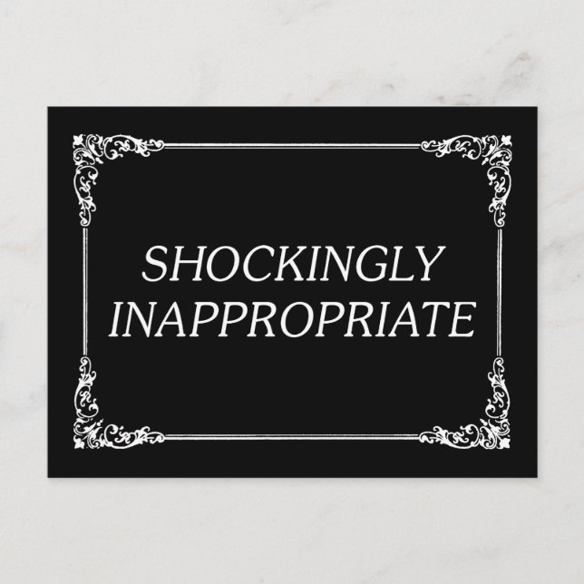 Cartão Postal Surpreendentemente Inapropriado (Frente)