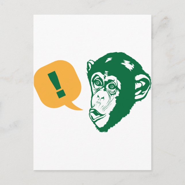 Cartão Postal Surpresa Chimp (Frente)