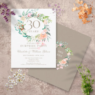Cartão Postal Surpresa de Aniversário de 30 Anos de Casamento Fl