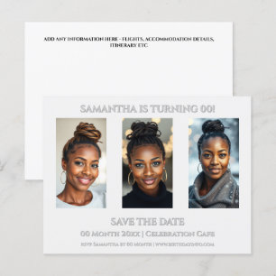 Cartão Postal Surpresa de aniversário qualquer idade modelo de f