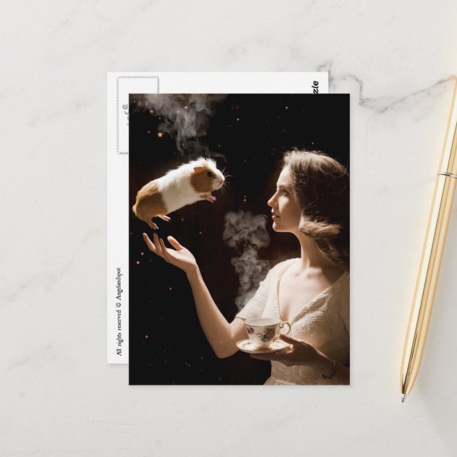 Cartão Postal Surreal Chá Time Guiné Mágica (Frente/Verso In Situ)