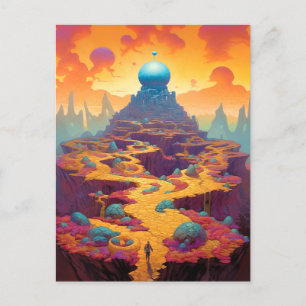 Cartão Postal Surreal Fantasy City in USA