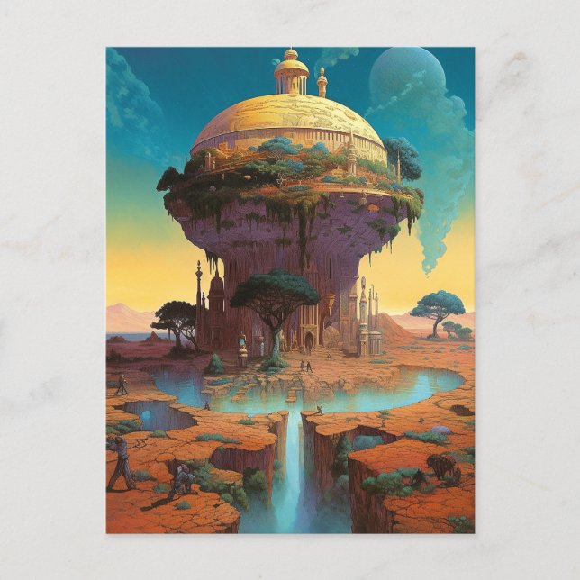 Cartão Postal Surreal Fantasy City in USA (Frente)