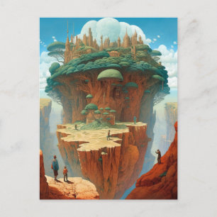 Cartão Postal Surreal Fantasy City in USA