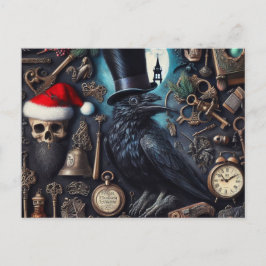 Cartão Postal Surrealismo natalício gótico inspirado na Poesia P