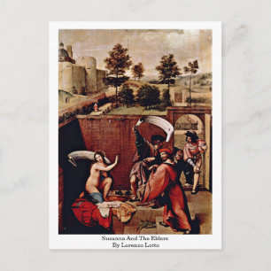 Cartão Postal Susanna E Os Mais Velhos Por Lorenzo Lotto