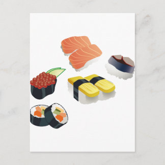 Cartão Postal sushi