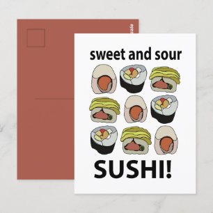 Cartão Postal Sushi Agridoce Sushi