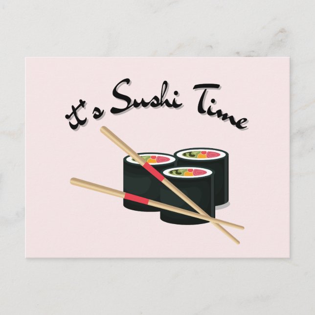 Cartão Postal Sushi É Meu Namorados (Frente)