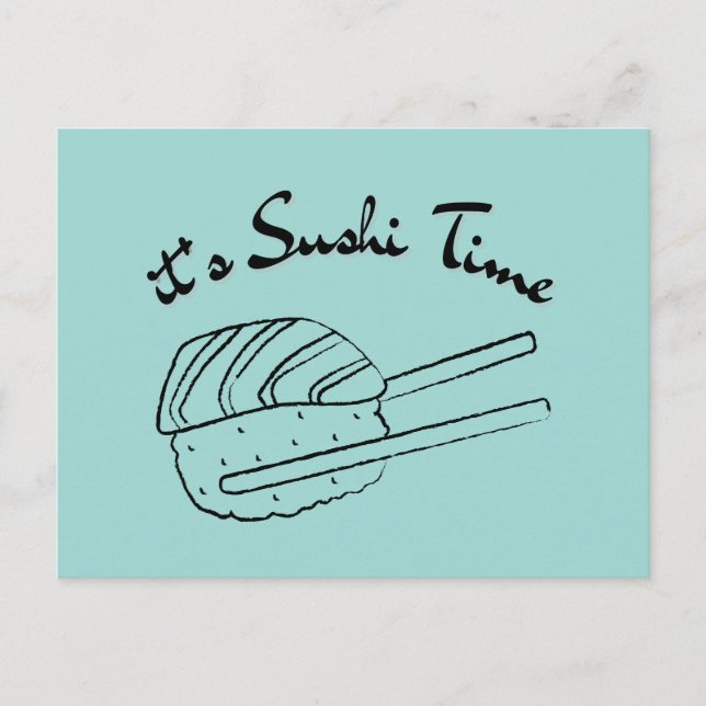 Cartão Postal Sushi É Meu Namorados (Frente)