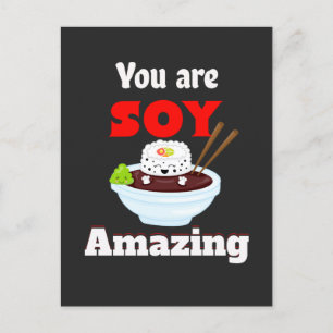 Cartão Postal Sushi kawaii incrível da Sony