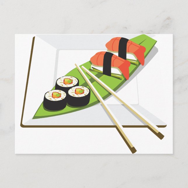 Cartão Postal Sushi Meal (Frente)