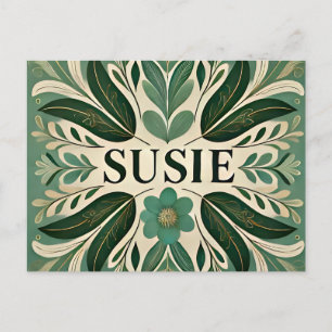 Cartão Postal SUSIE ~ Pastéis Derretidos ~ Design Fractal 3D ~