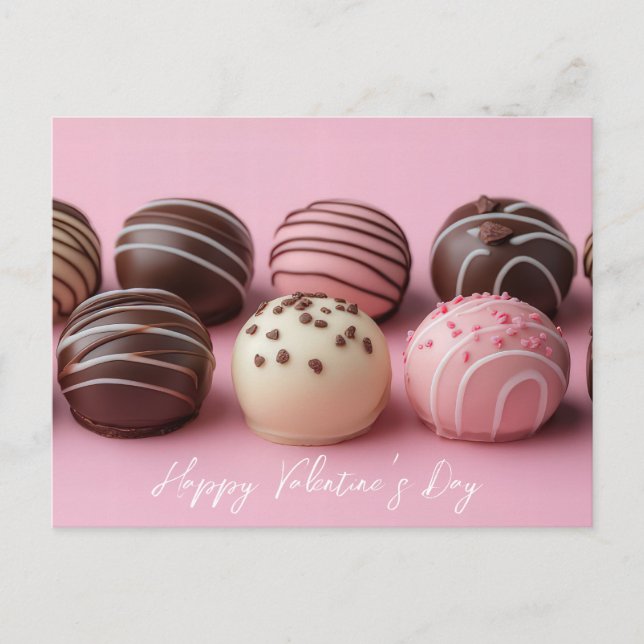 Cartão Postal Süße Schokoladen Pralinen Valentinstag (Frente)