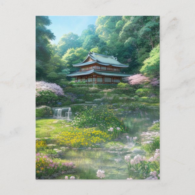 Cartão Postal Sussurros da Natureza, Jardim Pacífico (Frente)