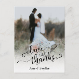 Cartão Postal Sutil, Tipo de Casamento Elegante Amor e Gratidão