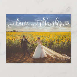 Cartão Postal Sutil, Tipo de Casamento Elegante Amor e Gratidão