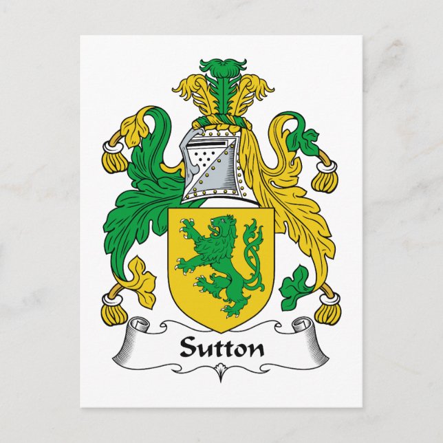 Cartão Postal Sutton Family Crest (Frente)