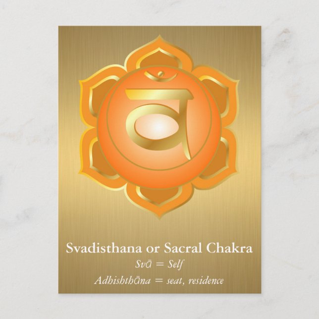 Cartão postal Svadisthana ou Sacral Chakra (Frente)