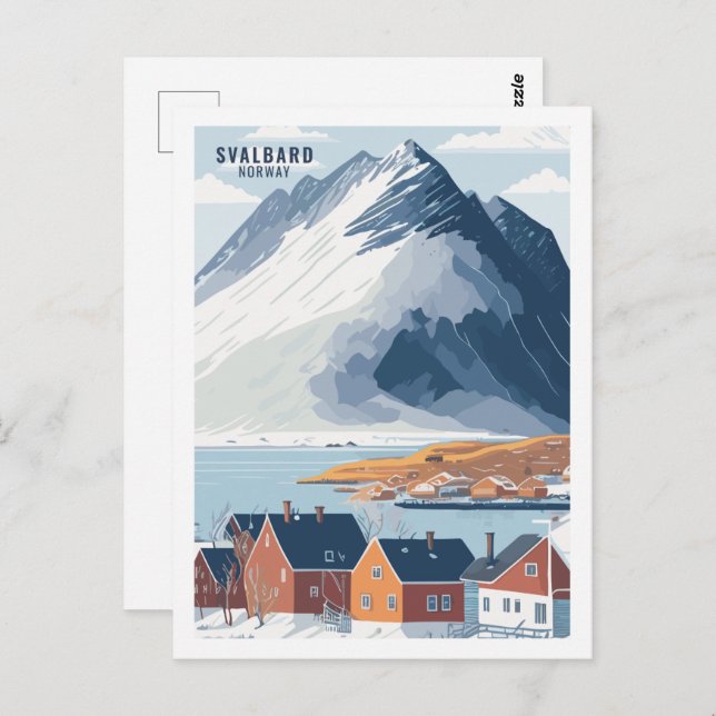 Cartão Postal Svalbard Norway Familiar Viagem Place (Frente/Verso)