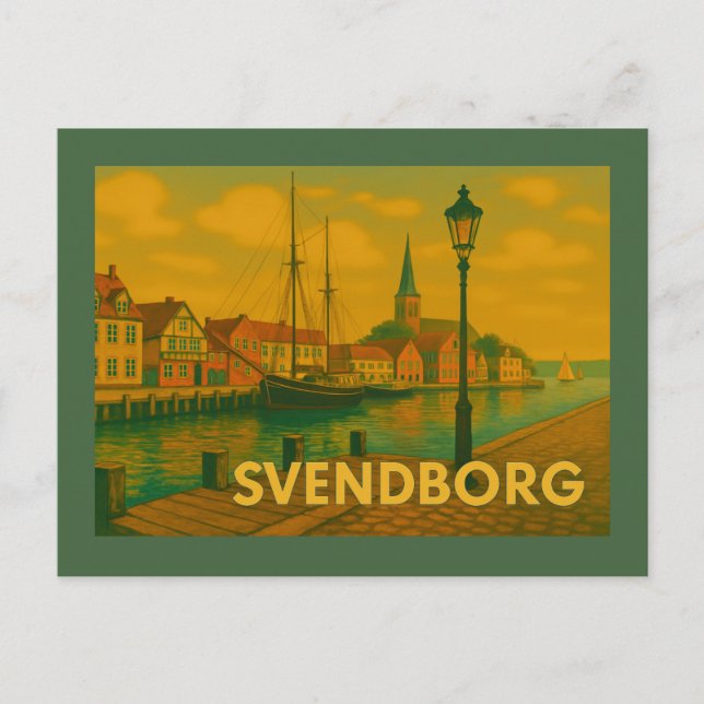 Cartão Postal Svendborg Denmark Castle (Frente)
