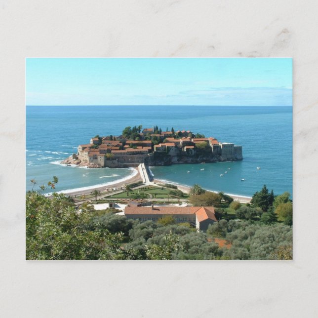 Cartão Postal Sveti Stefan (Frente)