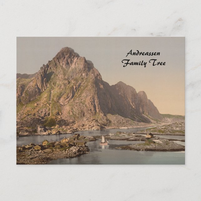 Cartão Postal Svolvaer, Lofoten, Nord-Norge, Noruega (Frente)