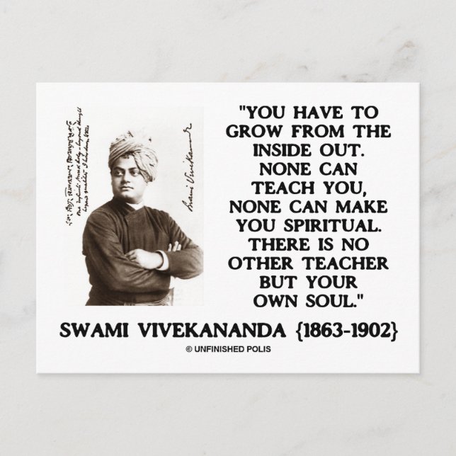 Cartão Postal Swami Vivekananda cresce de espiritual de Dentro o (Frente)